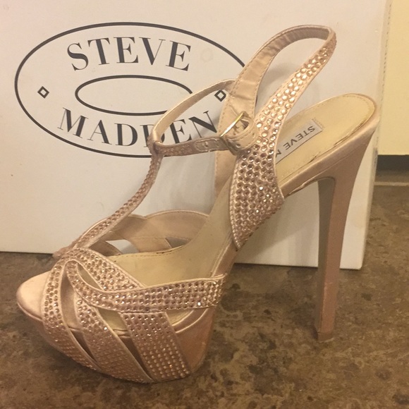 Steve Madden platform blush bling sandal size 8 - Picture 5 of 5
